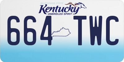 KY license plate 664TWC