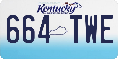 KY license plate 664TWE