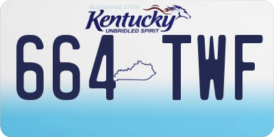 KY license plate 664TWF