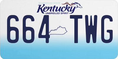 KY license plate 664TWG