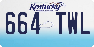 KY license plate 664TWL