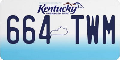 KY license plate 664TWM