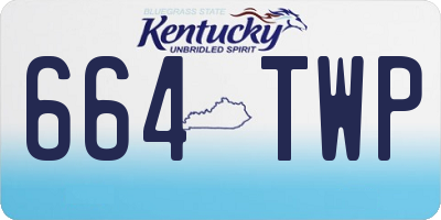 KY license plate 664TWP