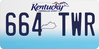 KY license plate 664TWR