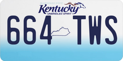 KY license plate 664TWS