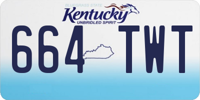 KY license plate 664TWT