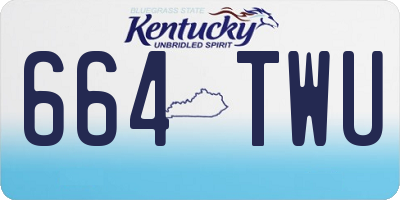 KY license plate 664TWU