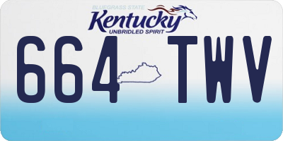 KY license plate 664TWV