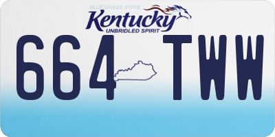 KY license plate 664TWW