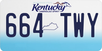 KY license plate 664TWY