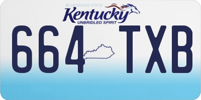 KY license plate 664TXB