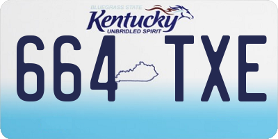 KY license plate 664TXE