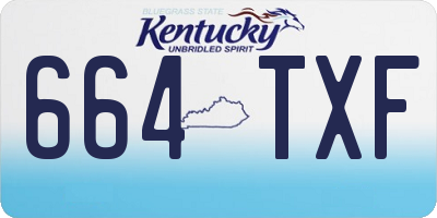 KY license plate 664TXF