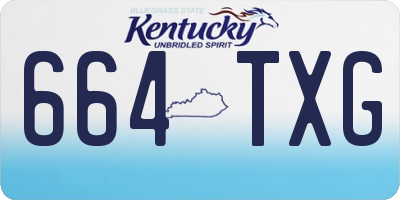 KY license plate 664TXG