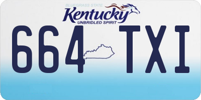 KY license plate 664TXI