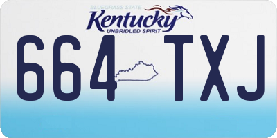 KY license plate 664TXJ
