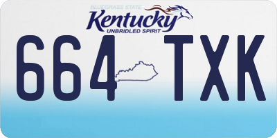 KY license plate 664TXK