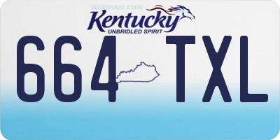 KY license plate 664TXL