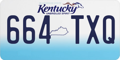 KY license plate 664TXQ