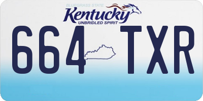 KY license plate 664TXR
