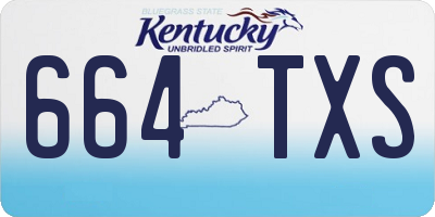 KY license plate 664TXS
