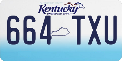 KY license plate 664TXU