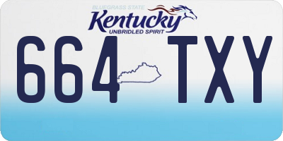 KY license plate 664TXY