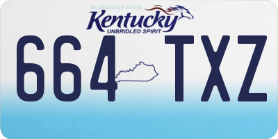 KY license plate 664TXZ