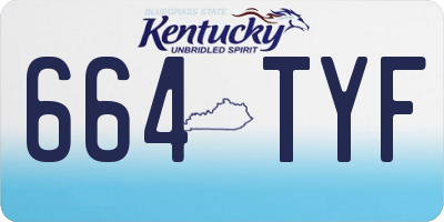 KY license plate 664TYF