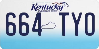 KY license plate 664TYO