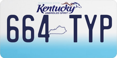 KY license plate 664TYP