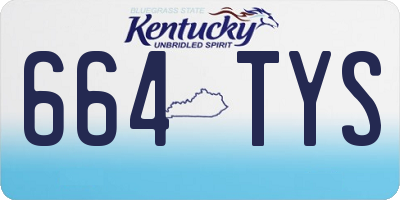 KY license plate 664TYS