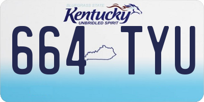 KY license plate 664TYU