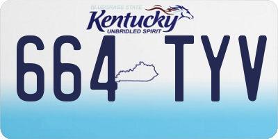 KY license plate 664TYV