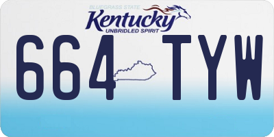 KY license plate 664TYW
