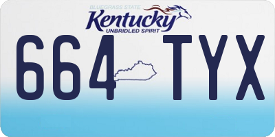 KY license plate 664TYX