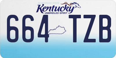 KY license plate 664TZB