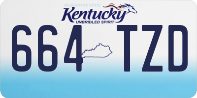 KY license plate 664TZD