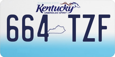 KY license plate 664TZF