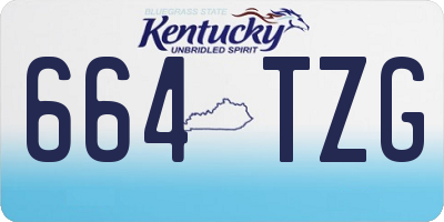 KY license plate 664TZG