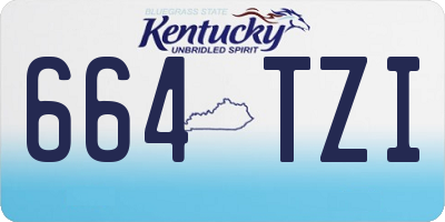 KY license plate 664TZI