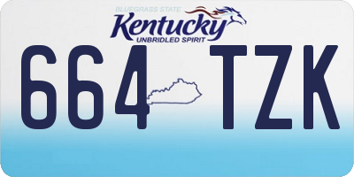KY license plate 664TZK
