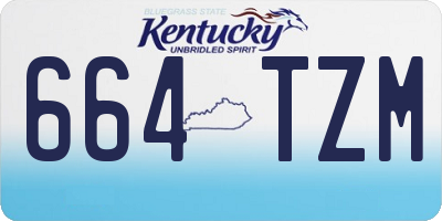 KY license plate 664TZM