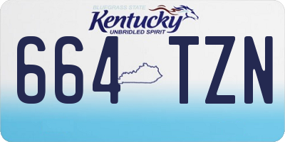KY license plate 664TZN