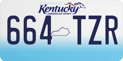 KY license plate 664TZR