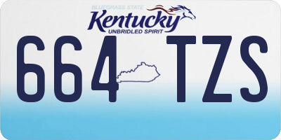 KY license plate 664TZS