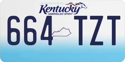KY license plate 664TZT