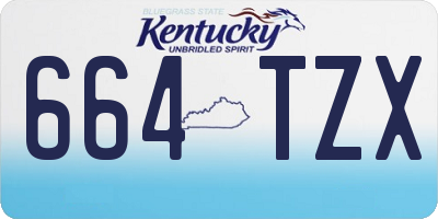 KY license plate 664TZX