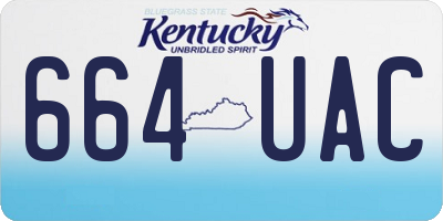 KY license plate 664UAC