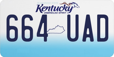 KY license plate 664UAD